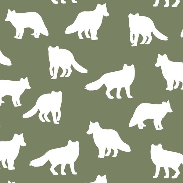 Fox Silhouette in Olive