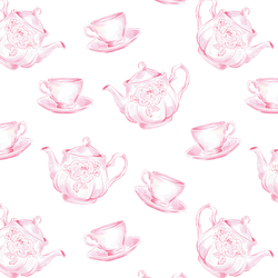 Tea Set Toss in Blooming