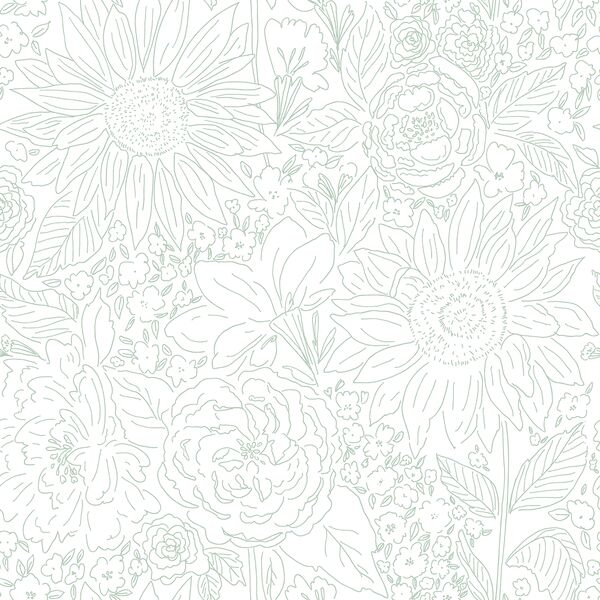 Paperie in Moss Green on White