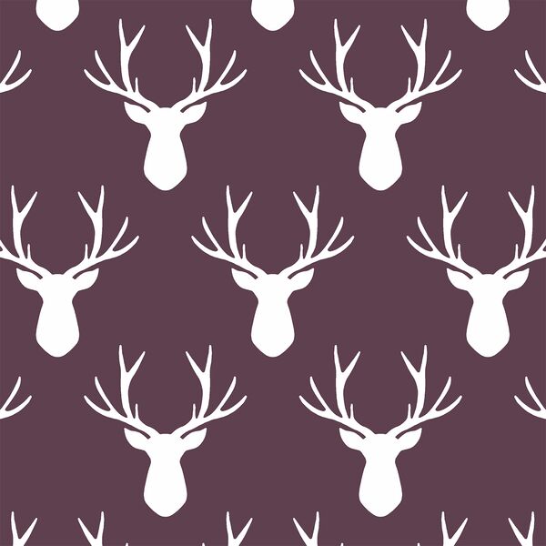 Stag Silhouette in Raisin