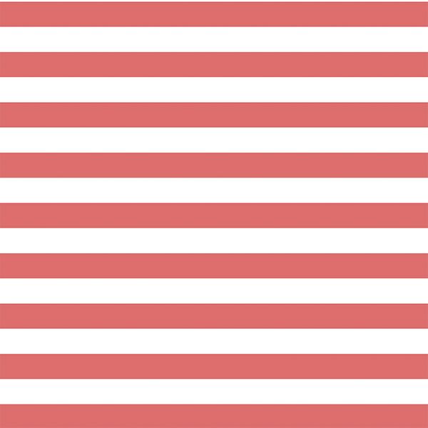 Horizontal Candy Stripe in Poppy