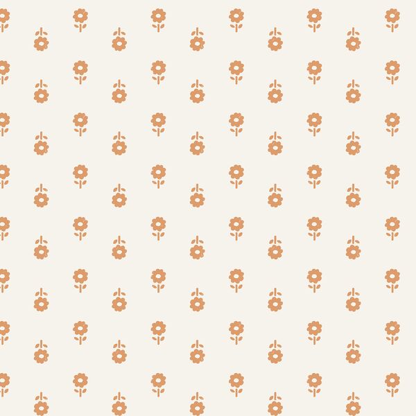 Folk Daisy Blockprint in Butterscotch