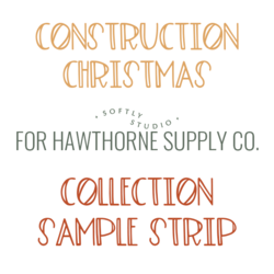 Construction Christmas Sample Strip