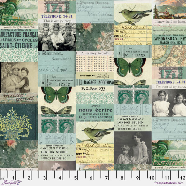 Collage in Teal