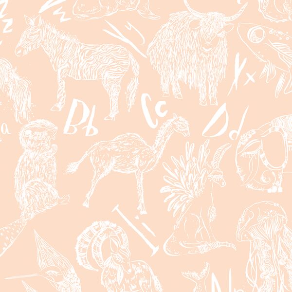 Big Animals in Light Pink