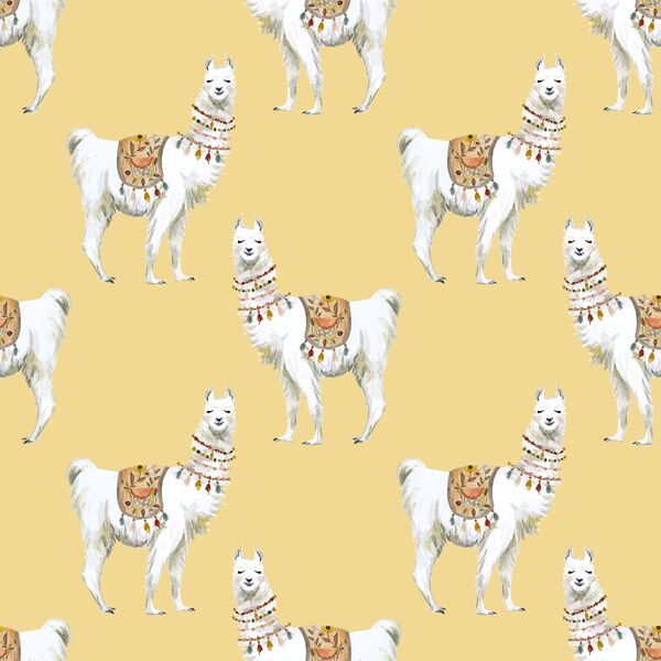 Llamas in Yellow