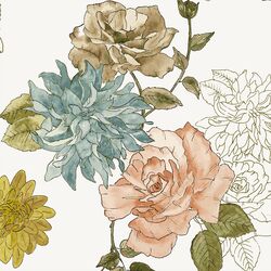 Large Dahlia Rose in Cotton
