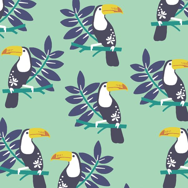 Toucans in Seaglass