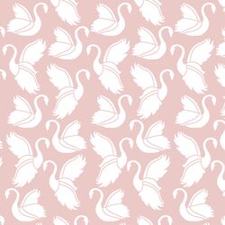 Swan Silhouette in Blush