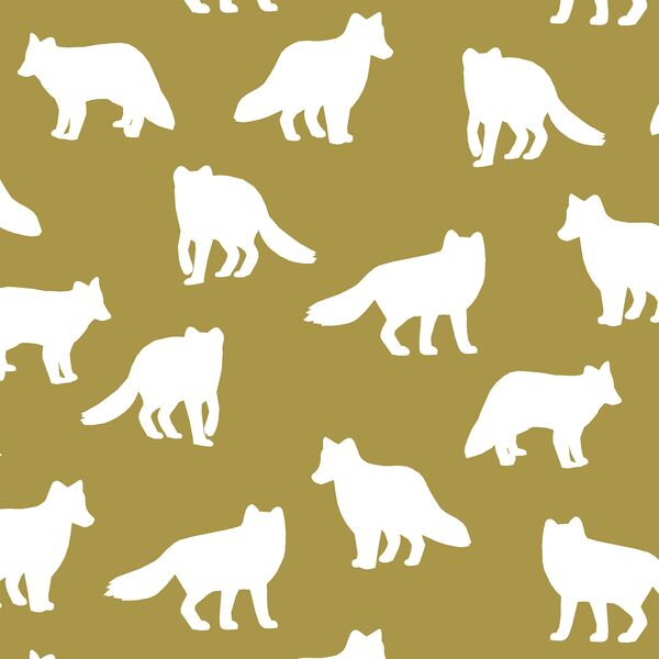 Fox Silhouette in Gold