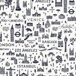 World Traveler Silhouette in Navy