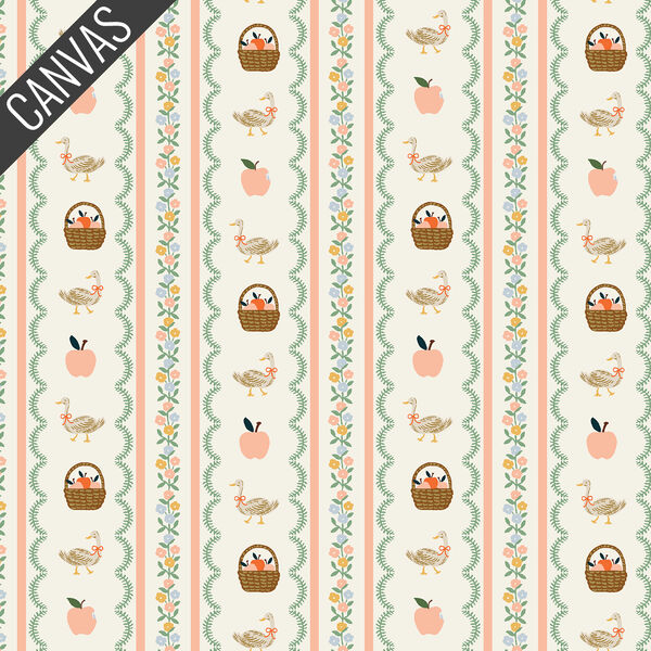 Farmhouse Stripe Canvas in Cream