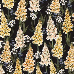 Vintage Foxgloves in Moonless Night