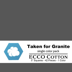 Ecco Cotton 5" Square Pack in Taken for Granite