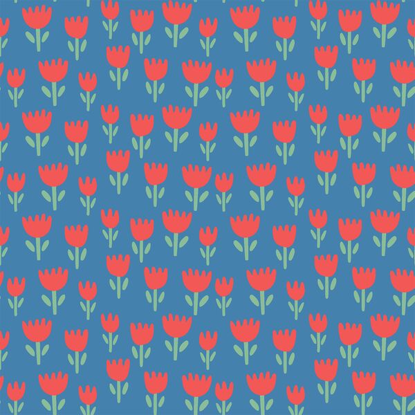 Tulips in Summer Blue