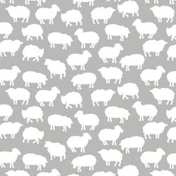 Sheep Silhouette in Pebble