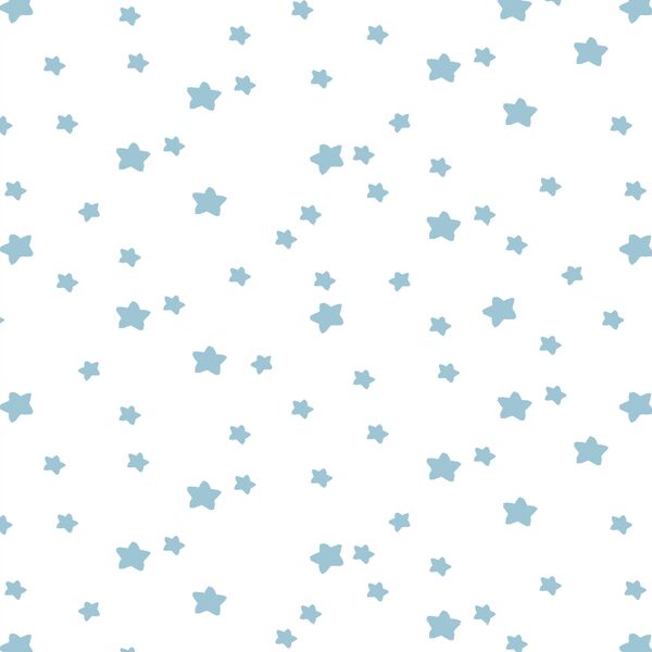 Star Light in Bluebell on White