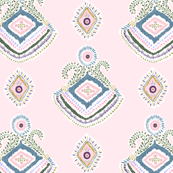 Boho Medallion in Pastel Pink