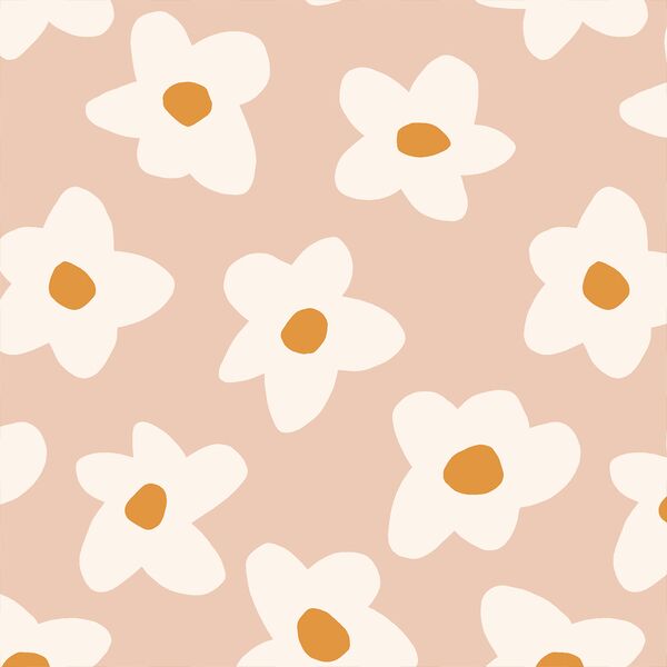 Graphic Retro Flowers in Pink