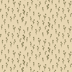 Silhouette Bloom in Olive on Birch