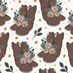 Cowboy Boots in Bone
