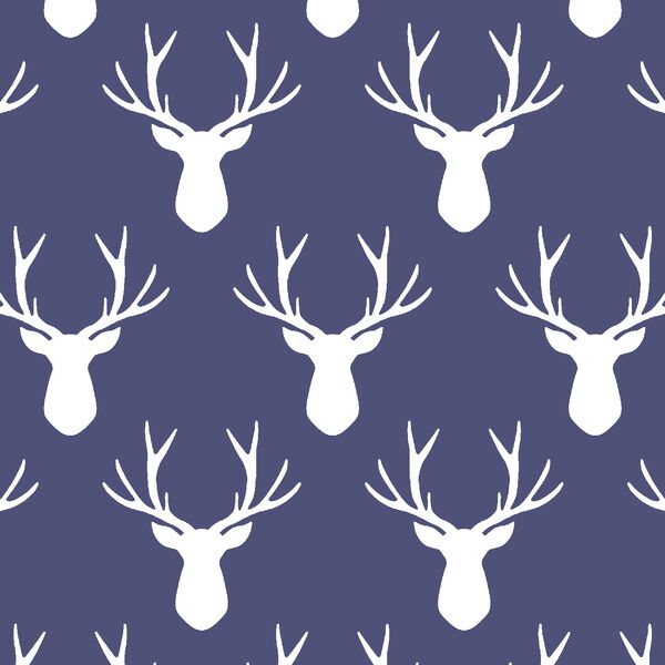Stag Silhouette in Indigo