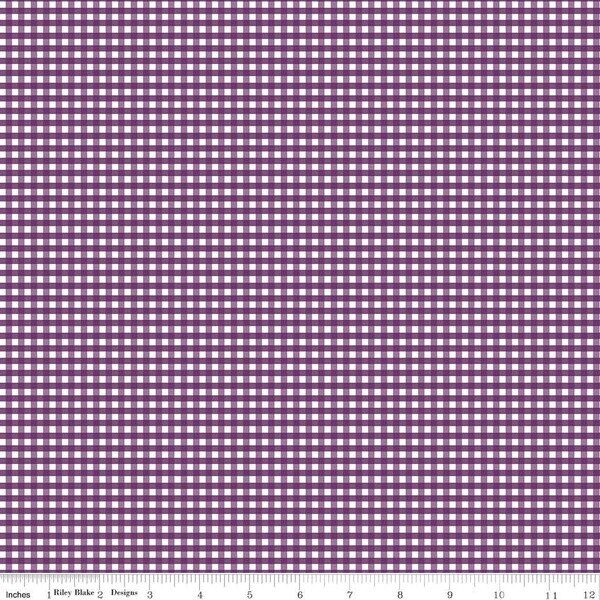 1/8" Gingham in Eggplant