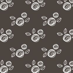 Small Regal Roses in Brown