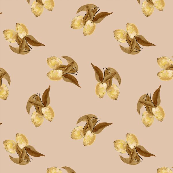 Vintage Lemons in Dusty Pink