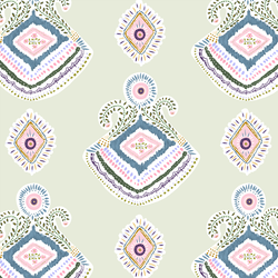 Boho Medallion in Pastel Green