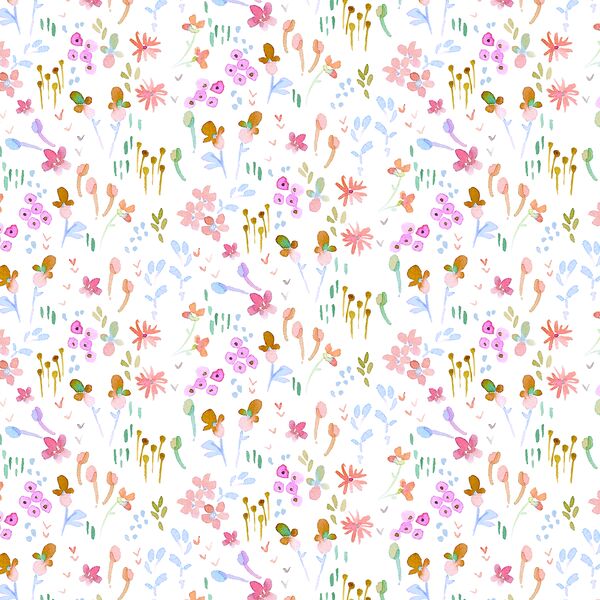 Butterfly Floral in White Cloud