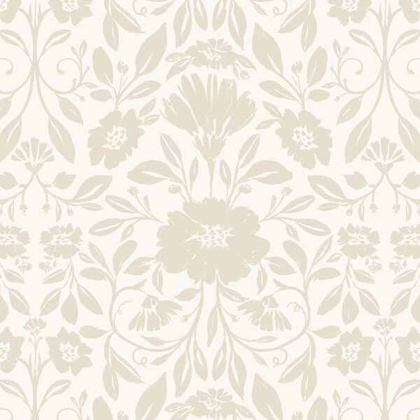 Fleury Tile in Oat on Ivory