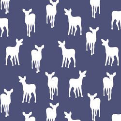 Fawn Silhouette in Indigo