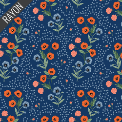 Poppy Rayon in Navy