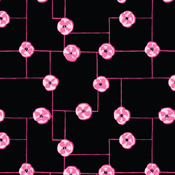 Floral Grid in Black