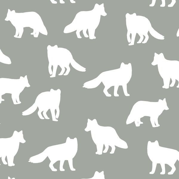 Fox Silhouette in Sage