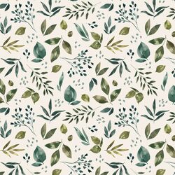 Spring Leaves in Cream