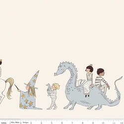 Magic Parade Border Print in Cream