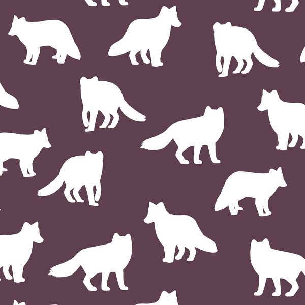Fox Silhouette in Raisin