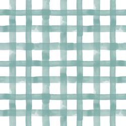 Watercolor Check in Serene Blue