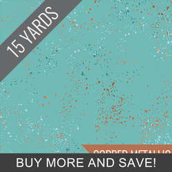 Speckled in Metallic Turquoise - 15 Yard Bolt
