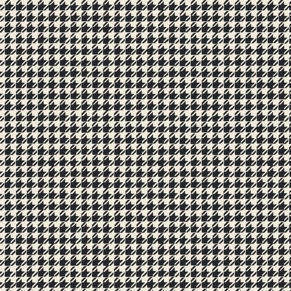 Houndstooth in Dark Charcoal Gray and Cream