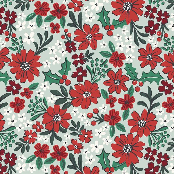 Large Christmas Floral in Bright