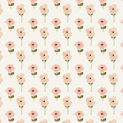 Simple Flowers in Cream