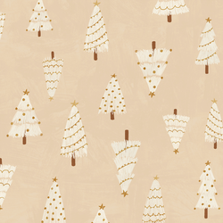 Christmas Trees in Brushed Custard