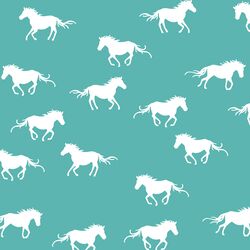Horse Silhouette in Seafoam