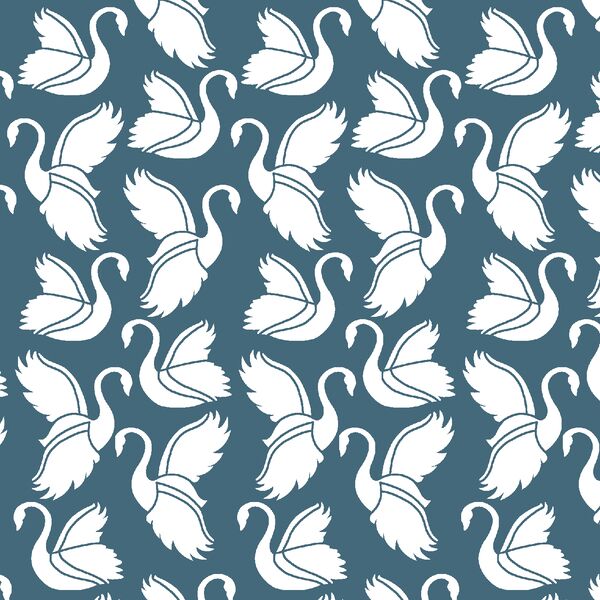 Swan Silhouette in Lake