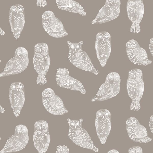 Snowy Owls in Dark Taupe