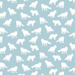 Little Fox Silhouette in Powder Blue