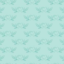 Heart Sketches in Aquamarine